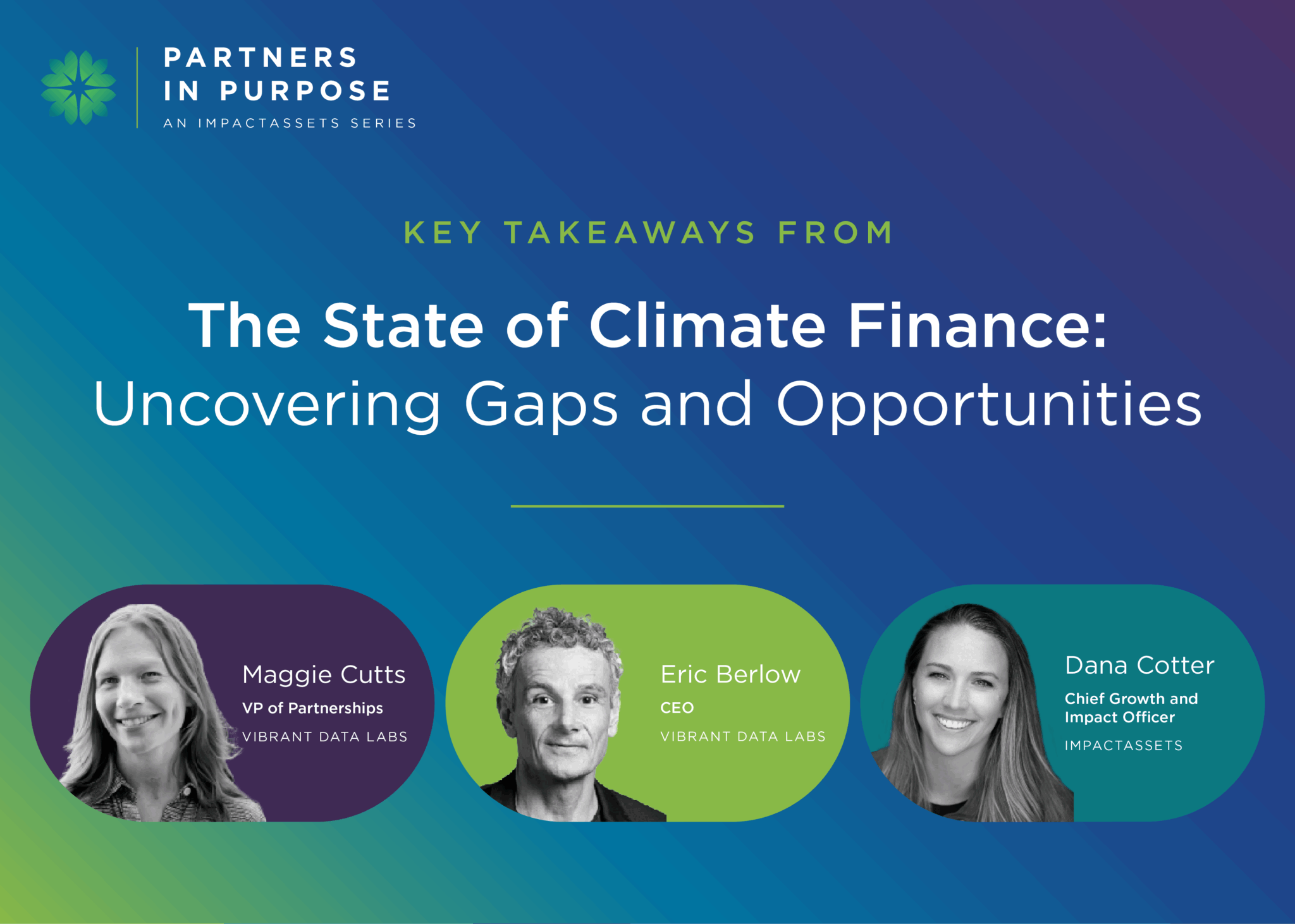 Key Takeaways climate finance banner